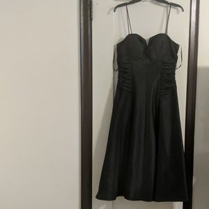 Black mid length dress